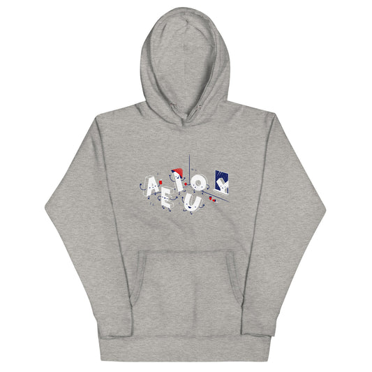 Vowel Party Time Unisex Hoodie