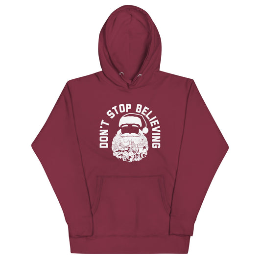 Don't Stop Believing Santa Unisex Hoodie