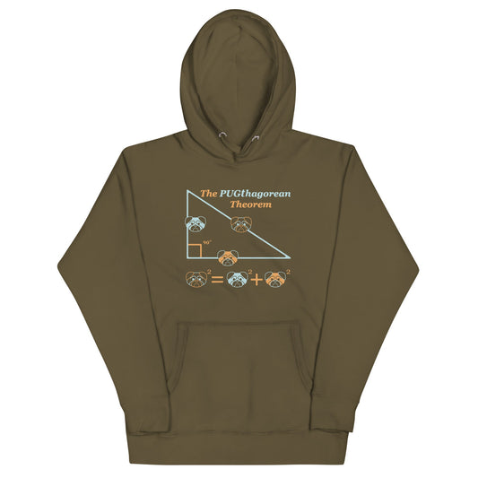 Pugthagorean Theorem Unisex Hoodie