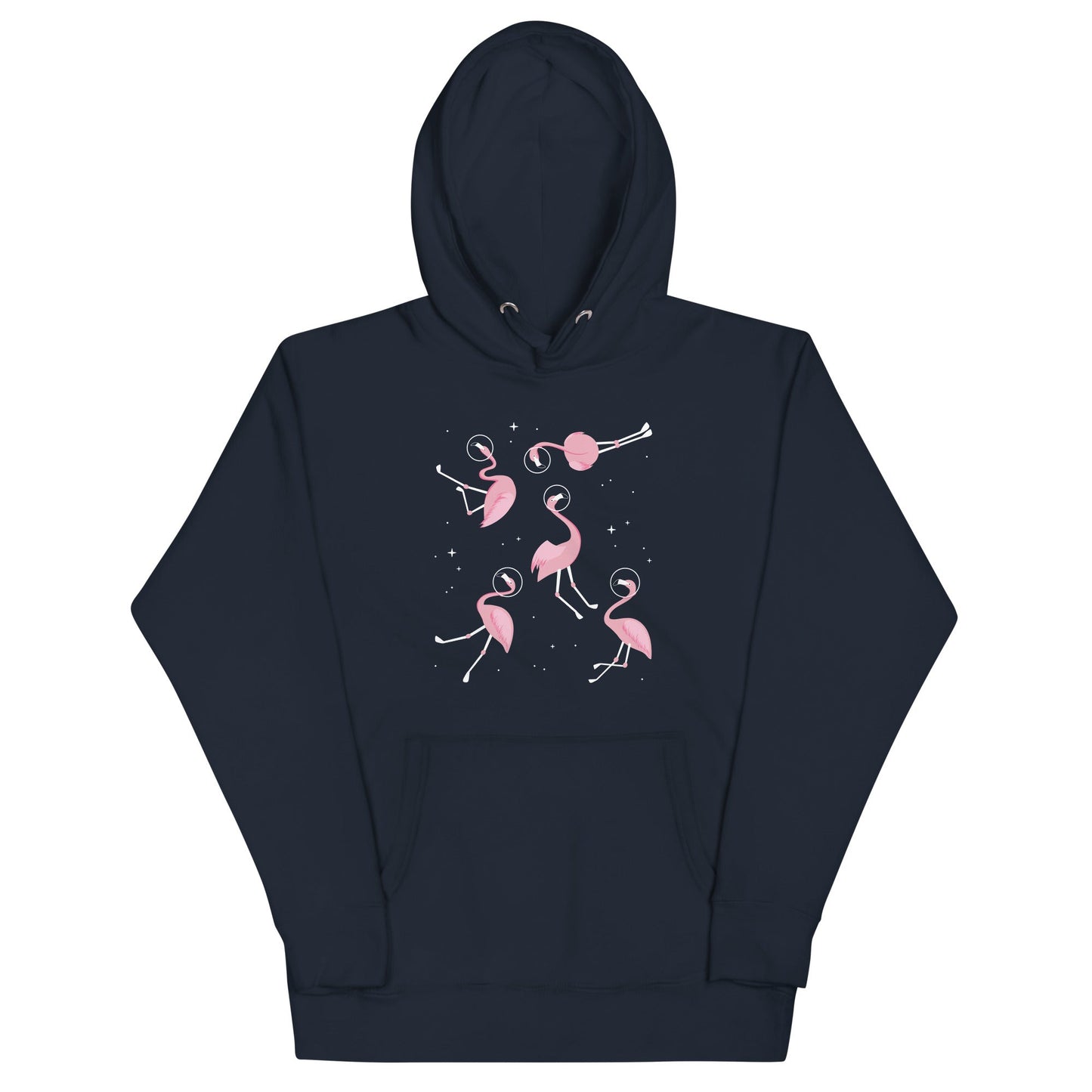 Flamingos In Space Unisex Hoodie