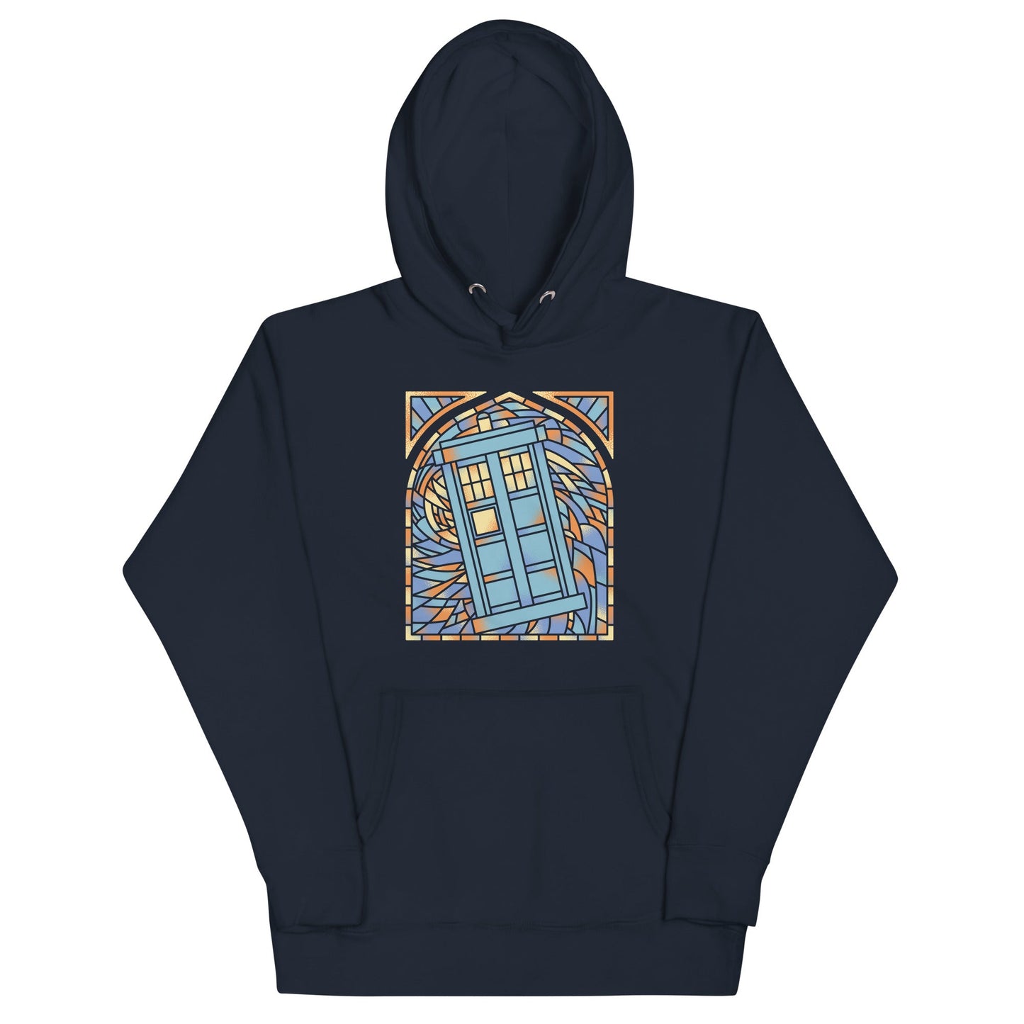 Stained Glass Police Box Unisex Hoodie
