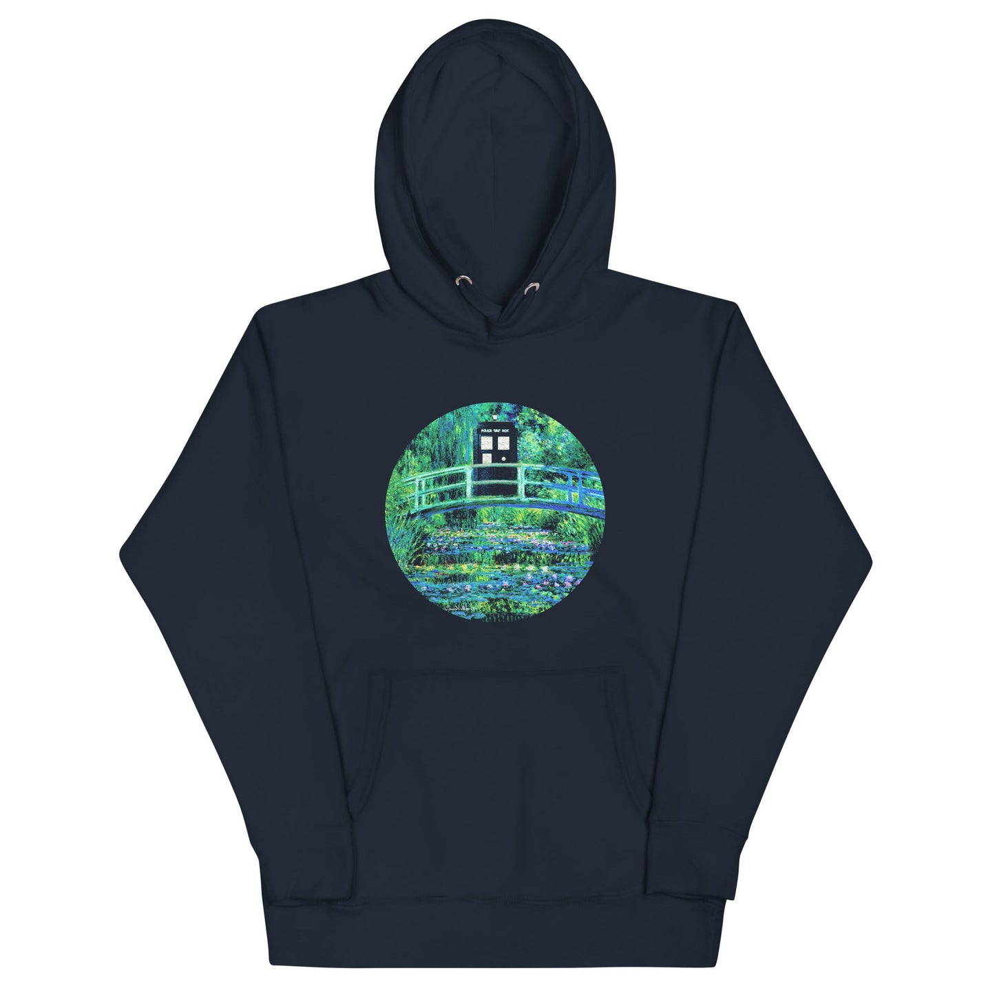 Water Lilies Police Box Unisex Hoodie