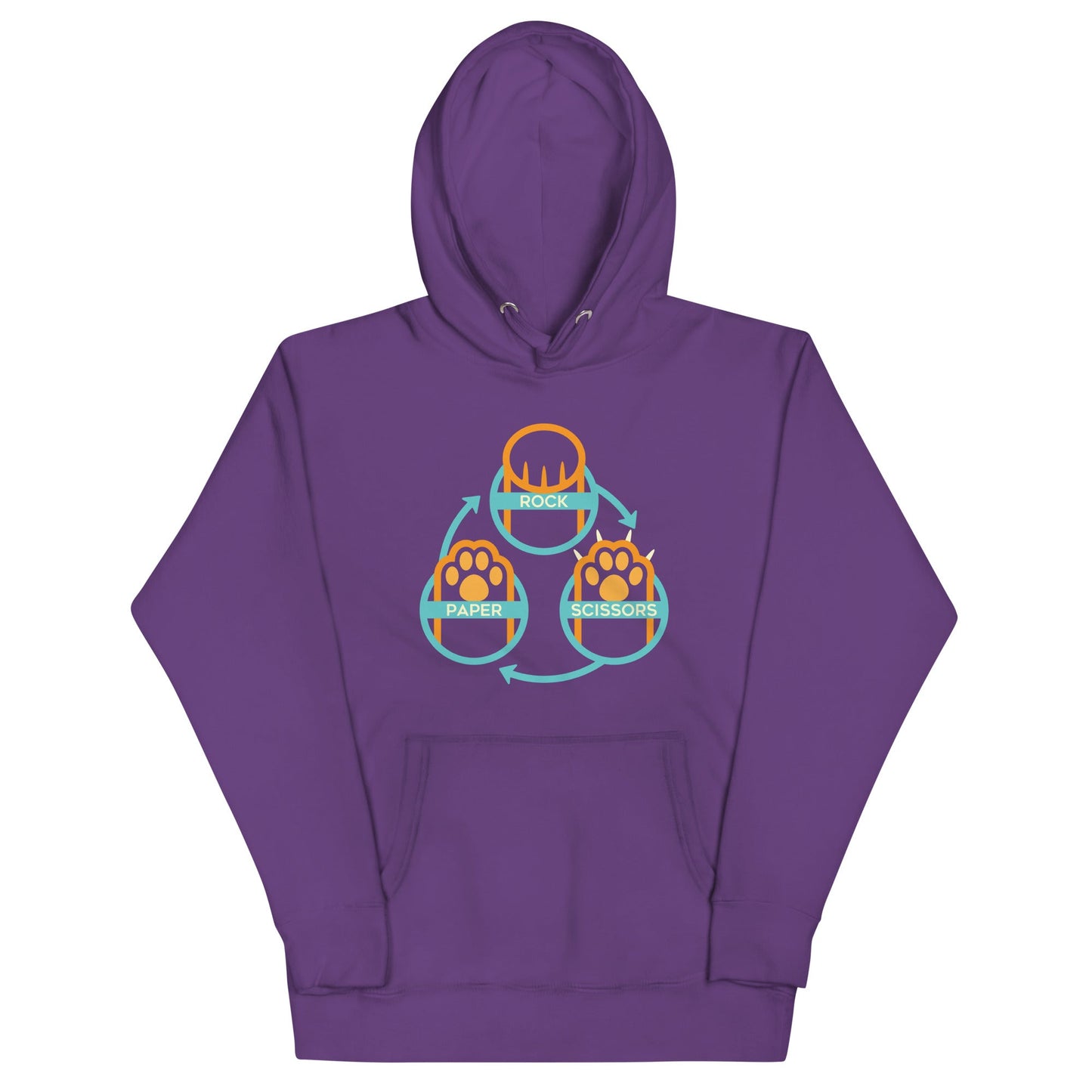 Rock Paper Scissors Paws Unisex Hoodie