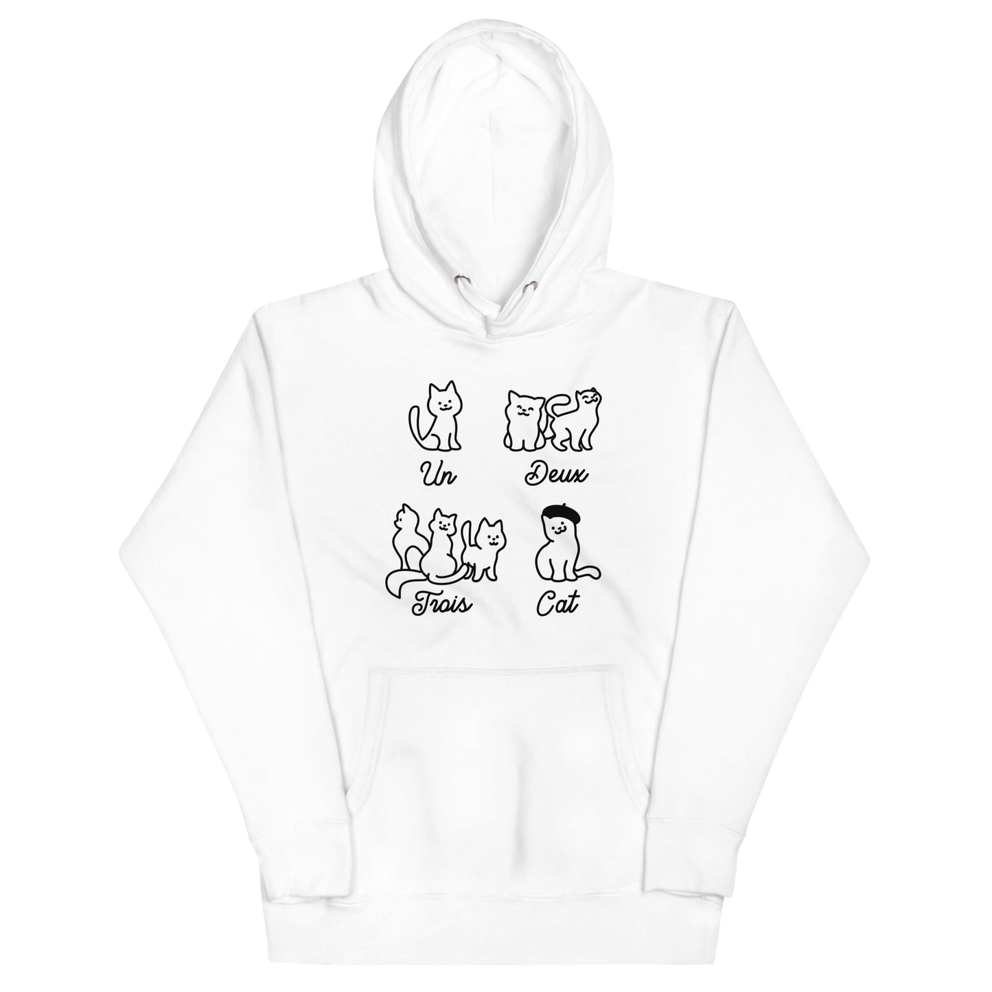 Un Deux Trois Cat Unisex Hoodie