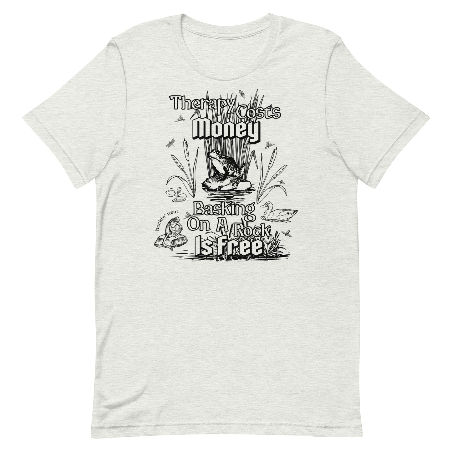 Basking on a Rock is Free Unisex t-shirt