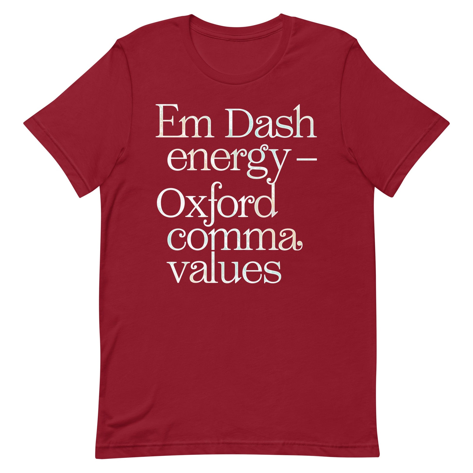 Em Dash Energy Oxford Comma Values Men's Signature Tee