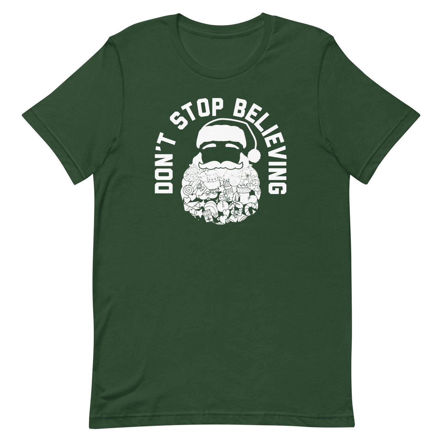 Don't Stop Believing Santa Men's Signature Tee