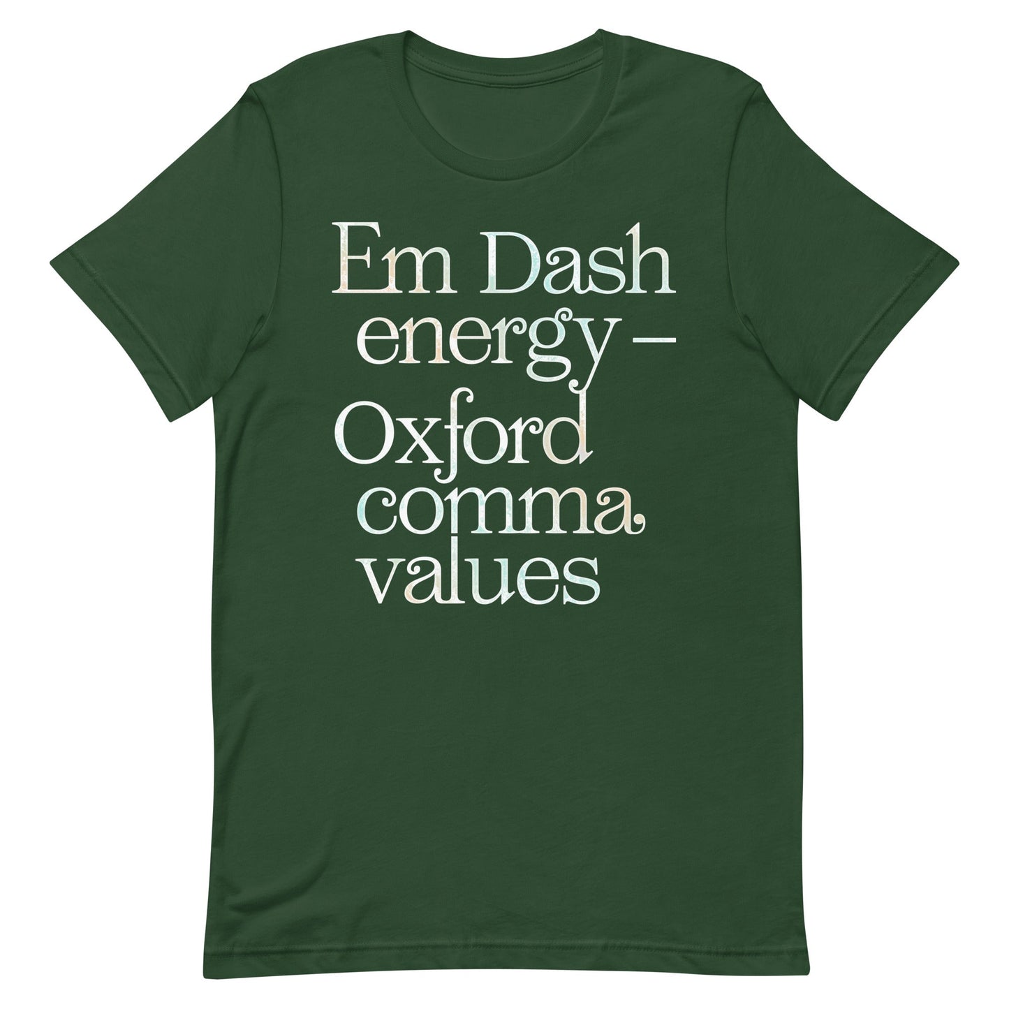 Em Dash Energy Oxford Comma Values Men's Signature Tee