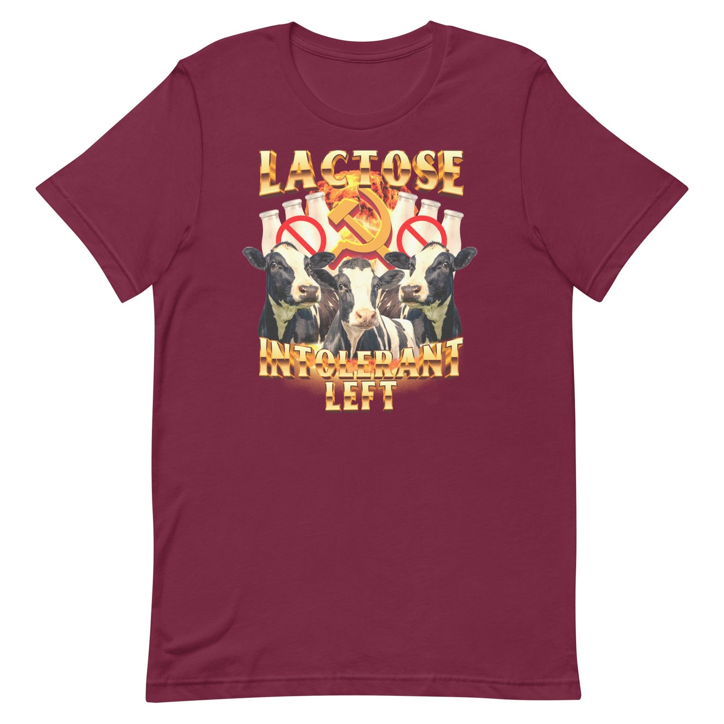 Lactose Intolerant Left Unisex t-shirt
