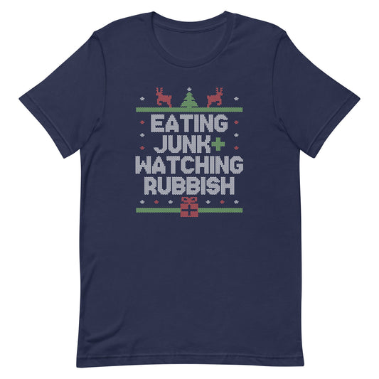 Eating Junk And Watching Rubbish Men's Signature Tee
