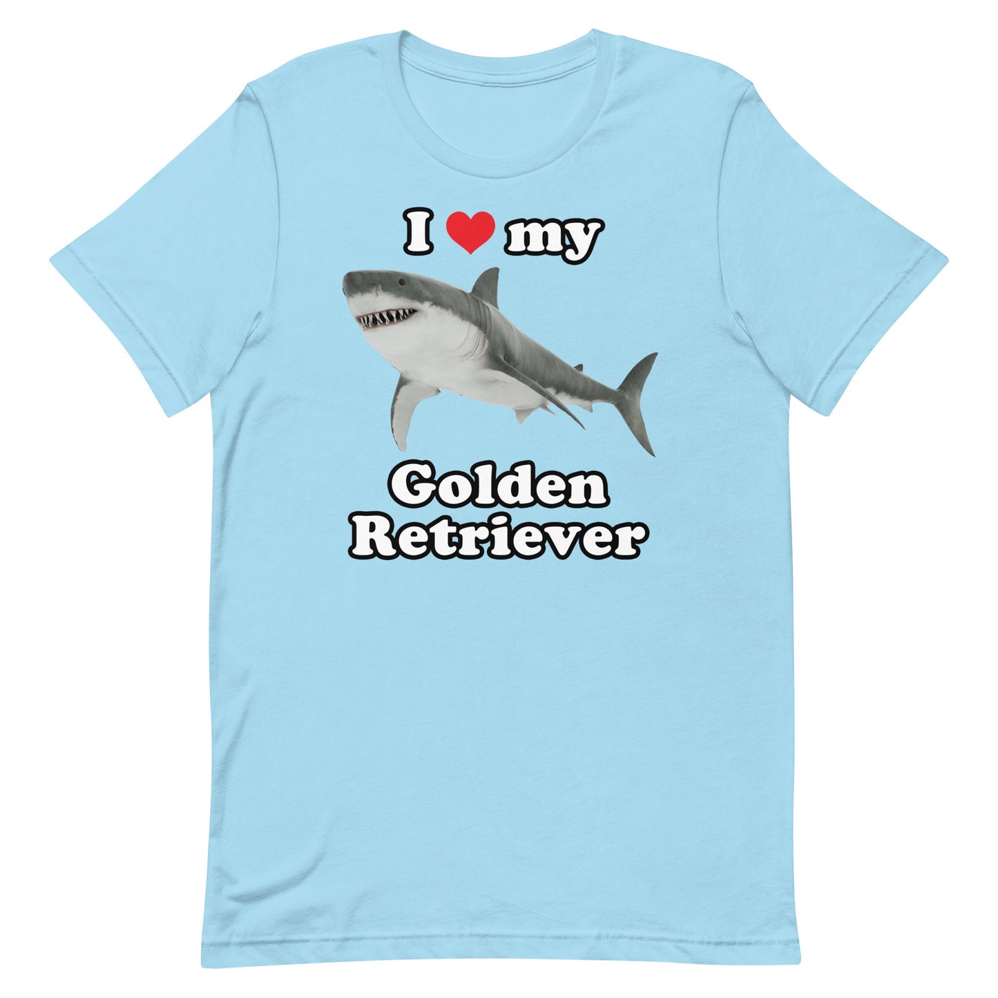 I Heart My Golden Retriever (Shark) Unisex t-shirt