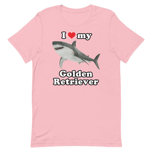 I Heart My Golden Retriever (Shark) Unisex t-shirt