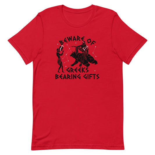 Beware Of Greeks Bearing Gifts Men's Signature Tee