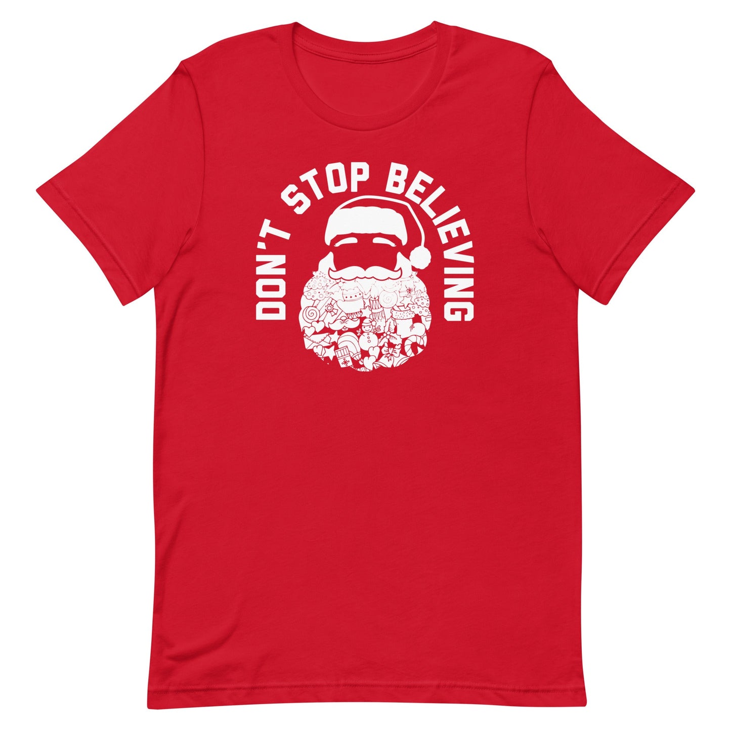 Don't Stop Believing Santa Men's Signature Tee