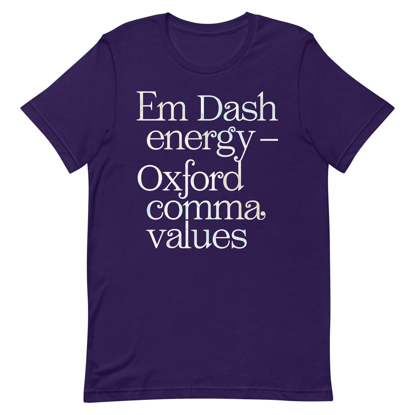 Em Dash Energy Oxford Comma Values Men's Signature Tee