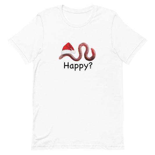 Happy? (Low Res Worm) Unisex t-shirt