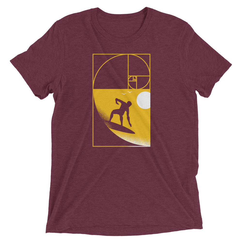 Golden Spiral Wave Men's Tri-Blend Tee