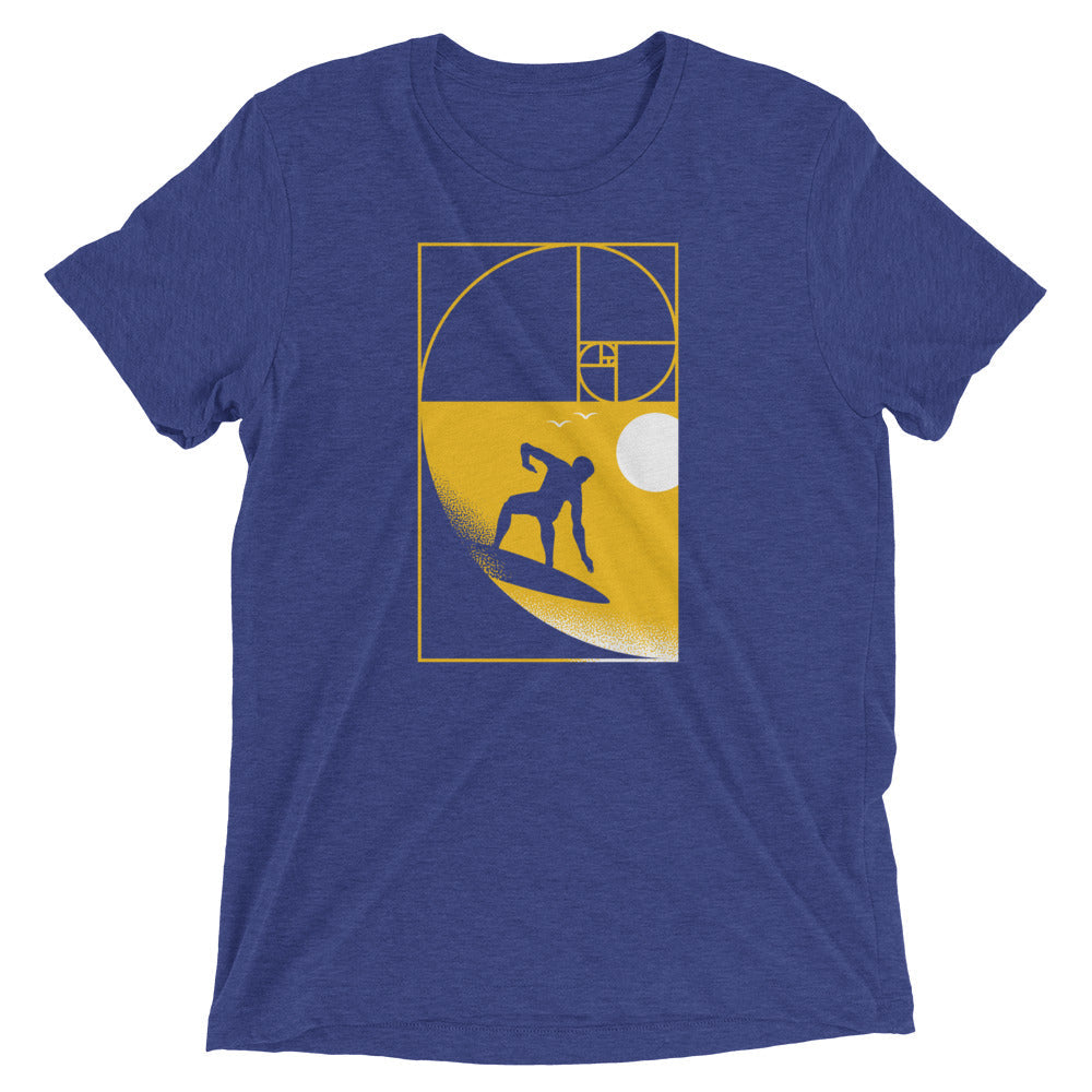 Golden Spiral Wave Men's Tri-Blend Tee
