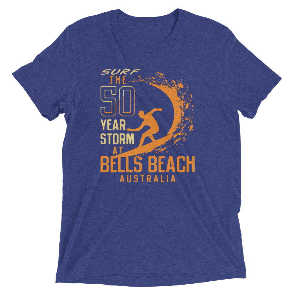 50 Year Storm At Bells Beach Men's Tri-Blend Tee