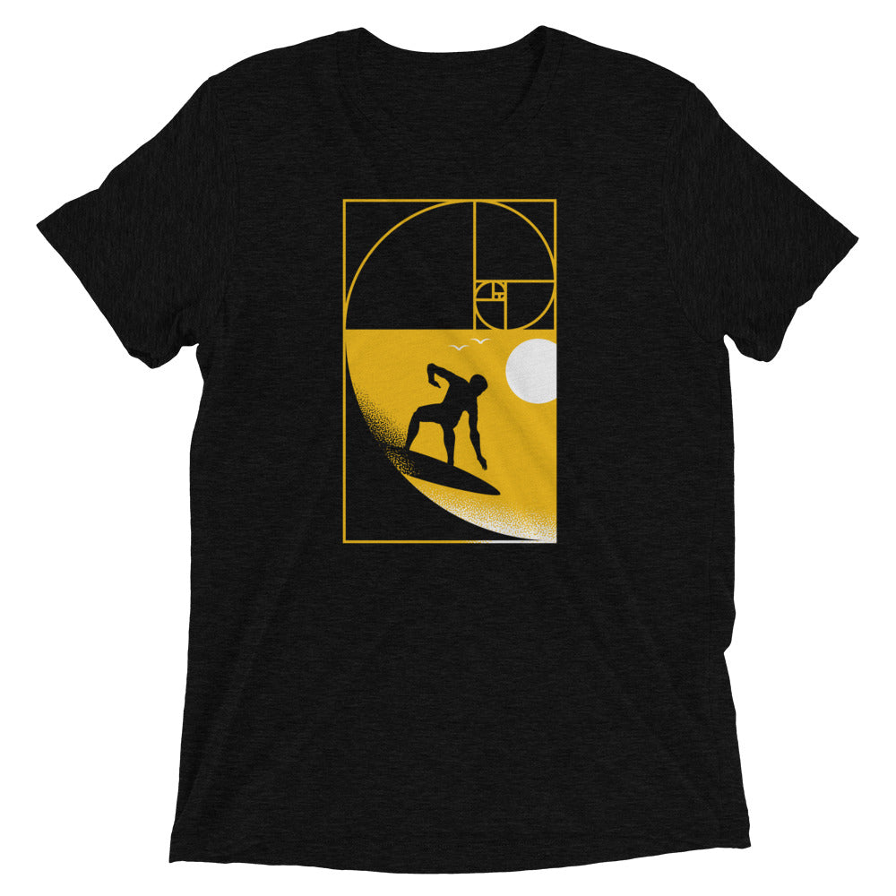 Golden Spiral Wave Men's Tri-Blend Tee