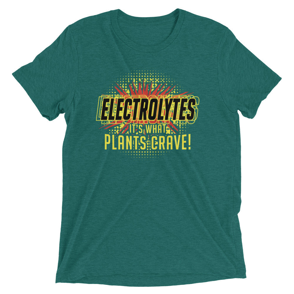 Electrolytes, It's What Plants Crave! Men's Tri-Blend Tee