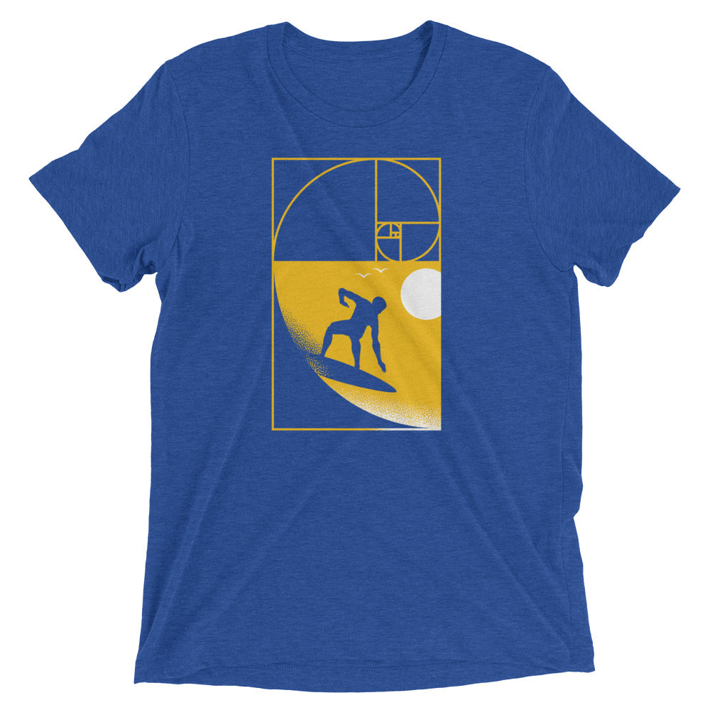 Golden Spiral Wave Men's Tri-Blend Tee
