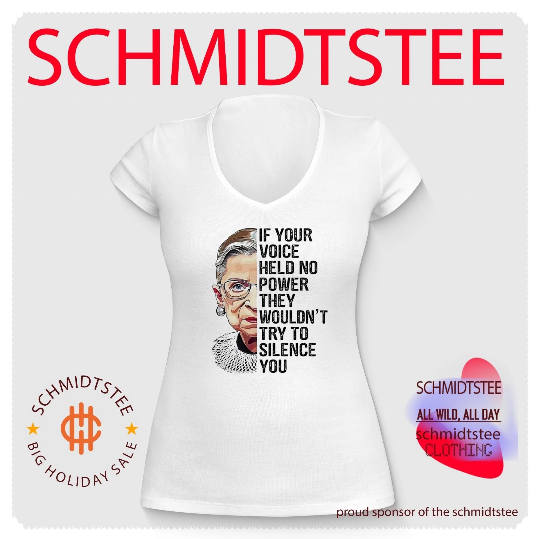 Ruth Bader Ginsburg if you voice helf no power they wouldn’t try to silence you shirt