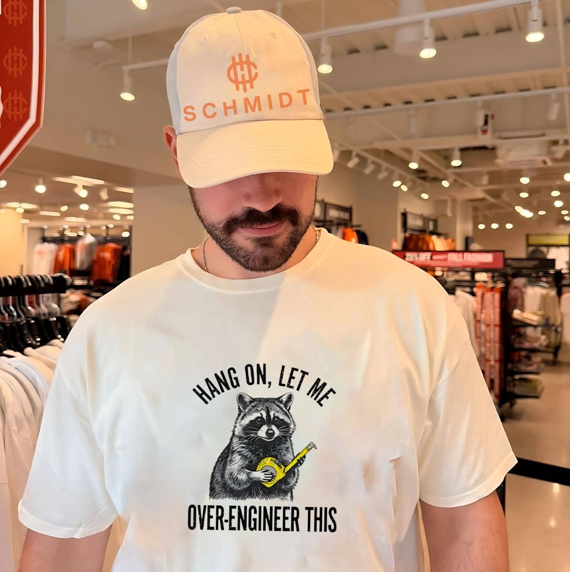 Hang On Let Me Over-Engineer This Funny Raccoon Engineer shirt
