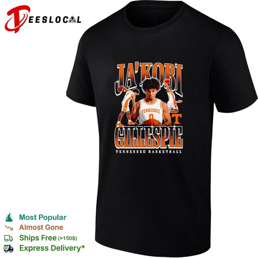 Ja’Kobi Gillespie Tennessee Volunteers Basketball T-shirt