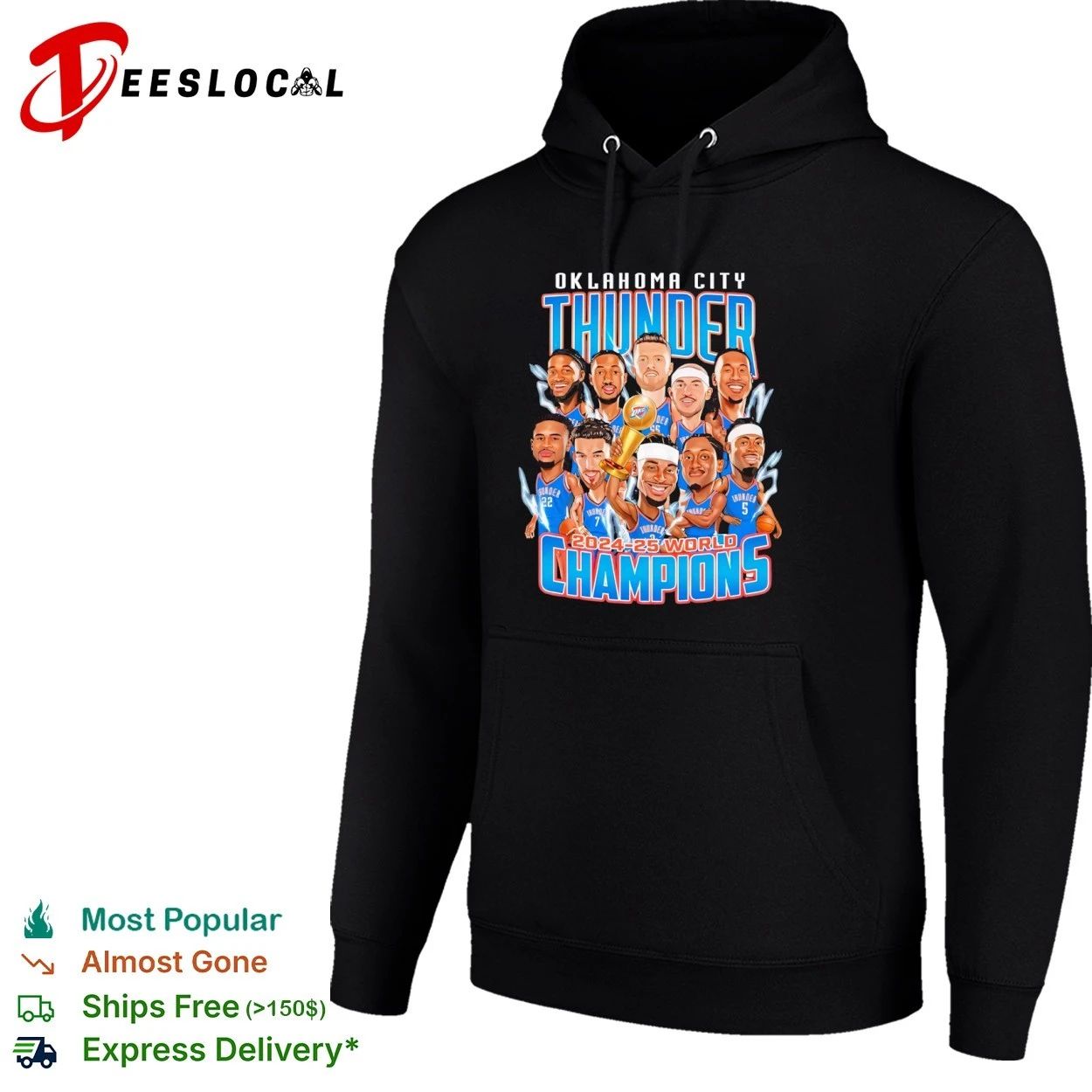 Oklahoma City Thunder 2024-25 World Champions T-shirt