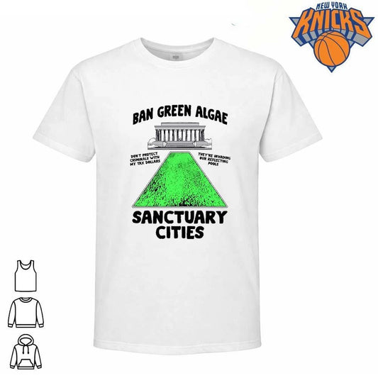 Ban Green Algae Sanctuary Cities Lincoln Memorial Reflecting Pool T-Shirt