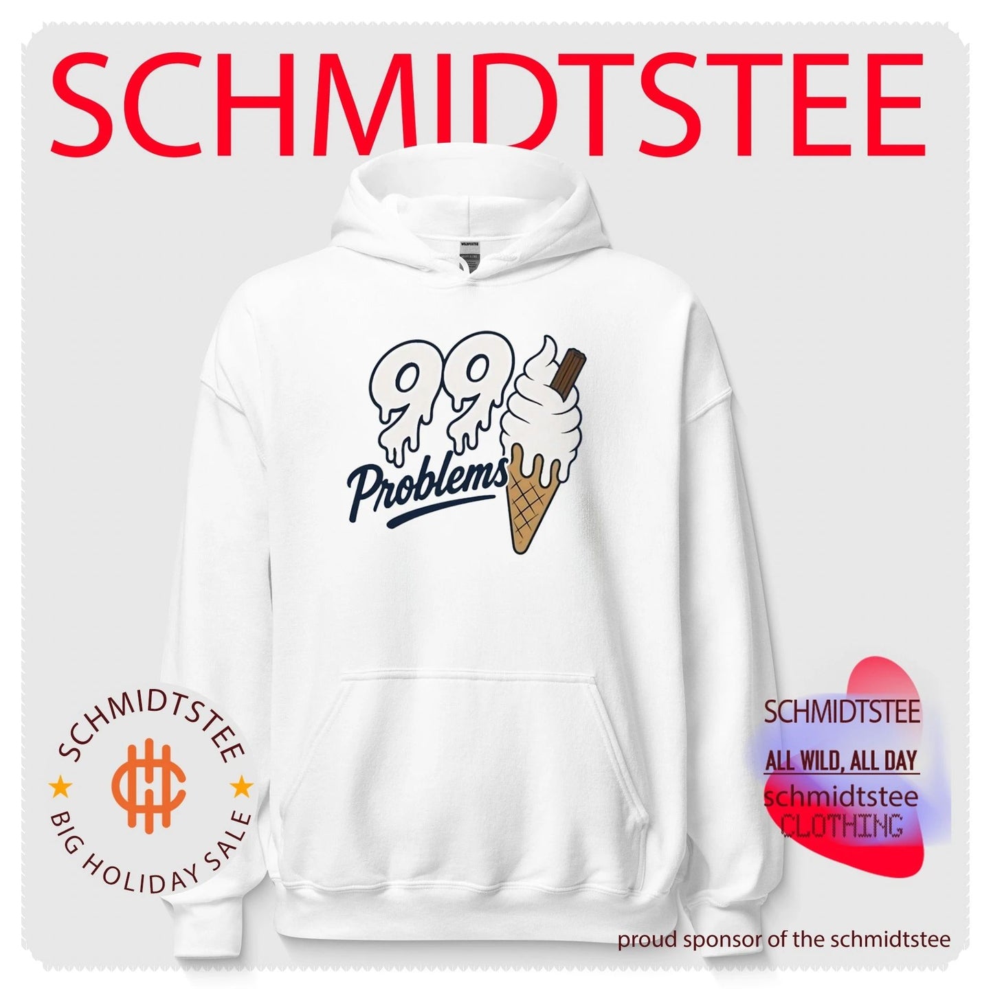 99 Problems Ice Cream Funny Food Pun Soft Serve shirt