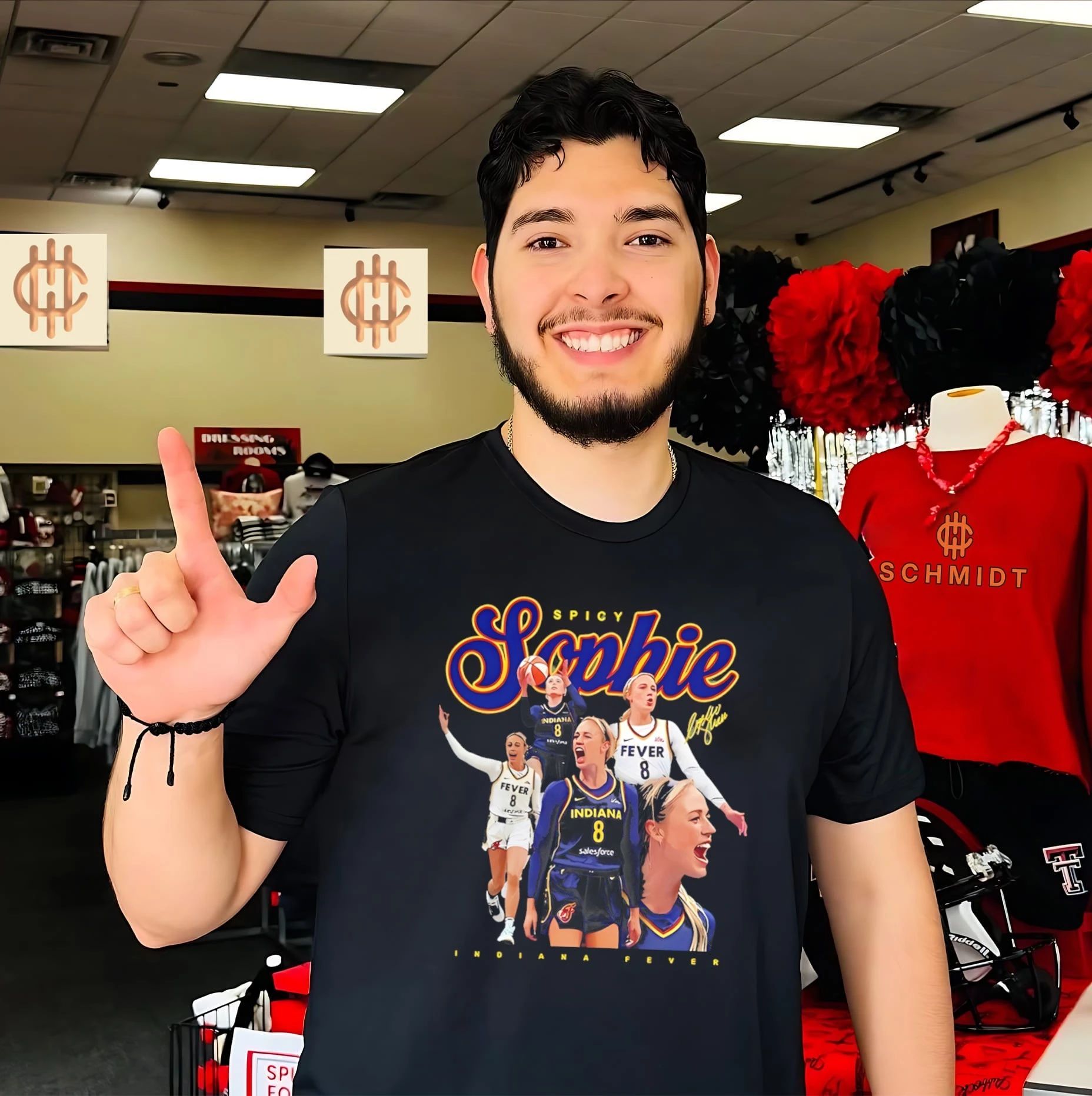 Indiana Fever spicy Sophie Cunningham portrait vintage shirt