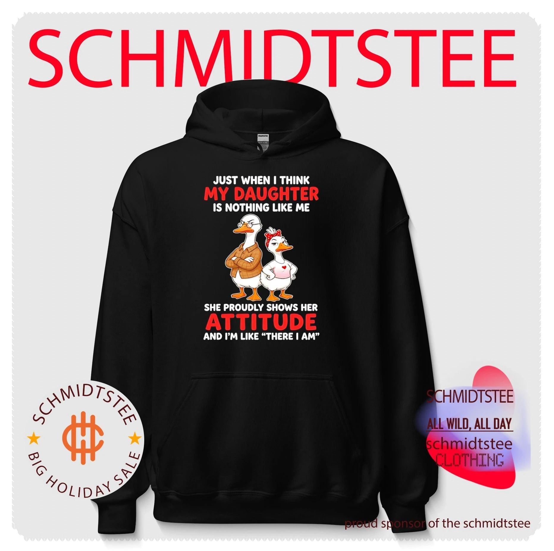 Just when I think my daughter is nothing like me she proudly shows her attitude cartoon duck shirt