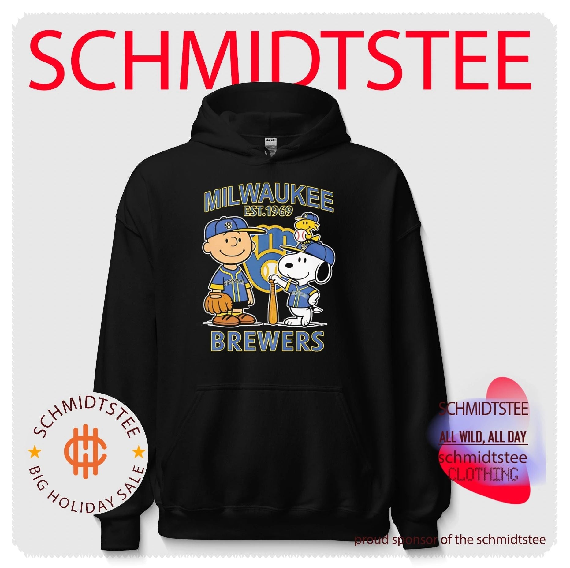 Peanuts x Milwaukee Brewers Baseball est 1969 shirt