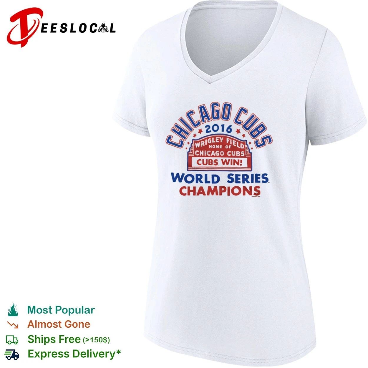 Chicago Cubs 2016 Wrigley Field Home of Chicago Cubs Cubs Win World Series Champions T-shirt