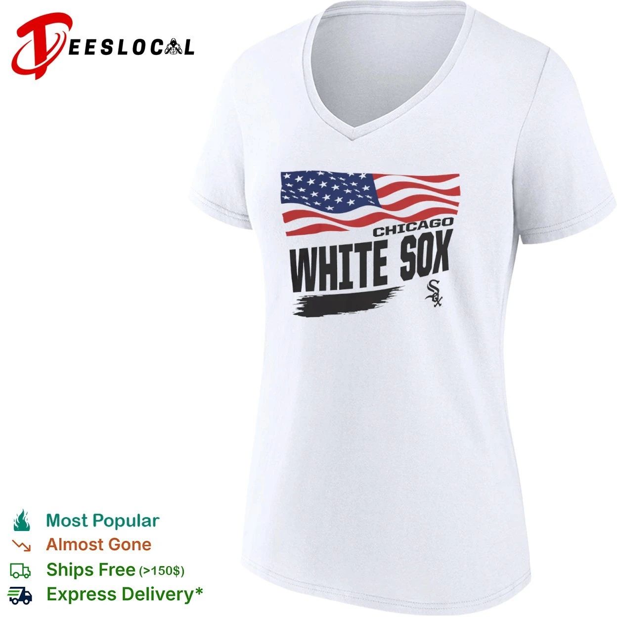Chicago White Sox Waving Flag Starter T-shirt