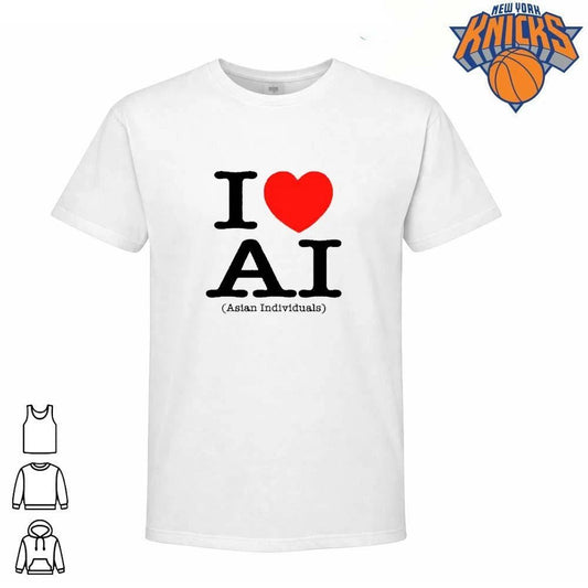 I Love AI Asian Individuals Funny Meme Heart Shirt