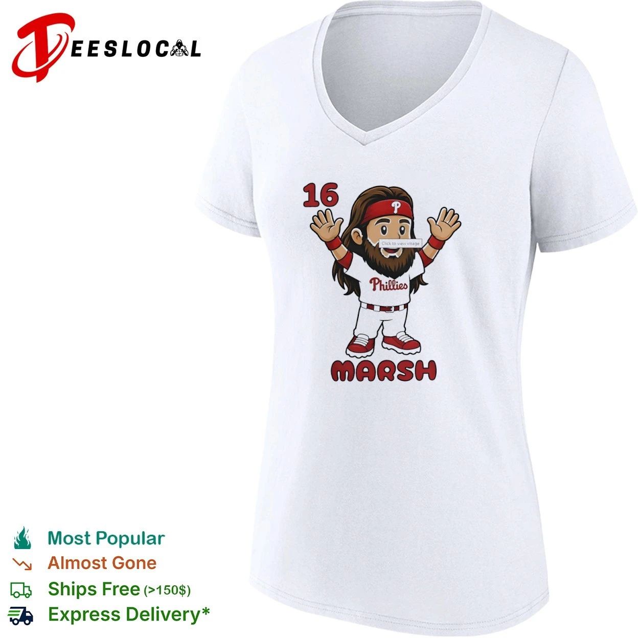 Brandon Marsh 16 Philadelphia Phillies Cartoon T-shirt