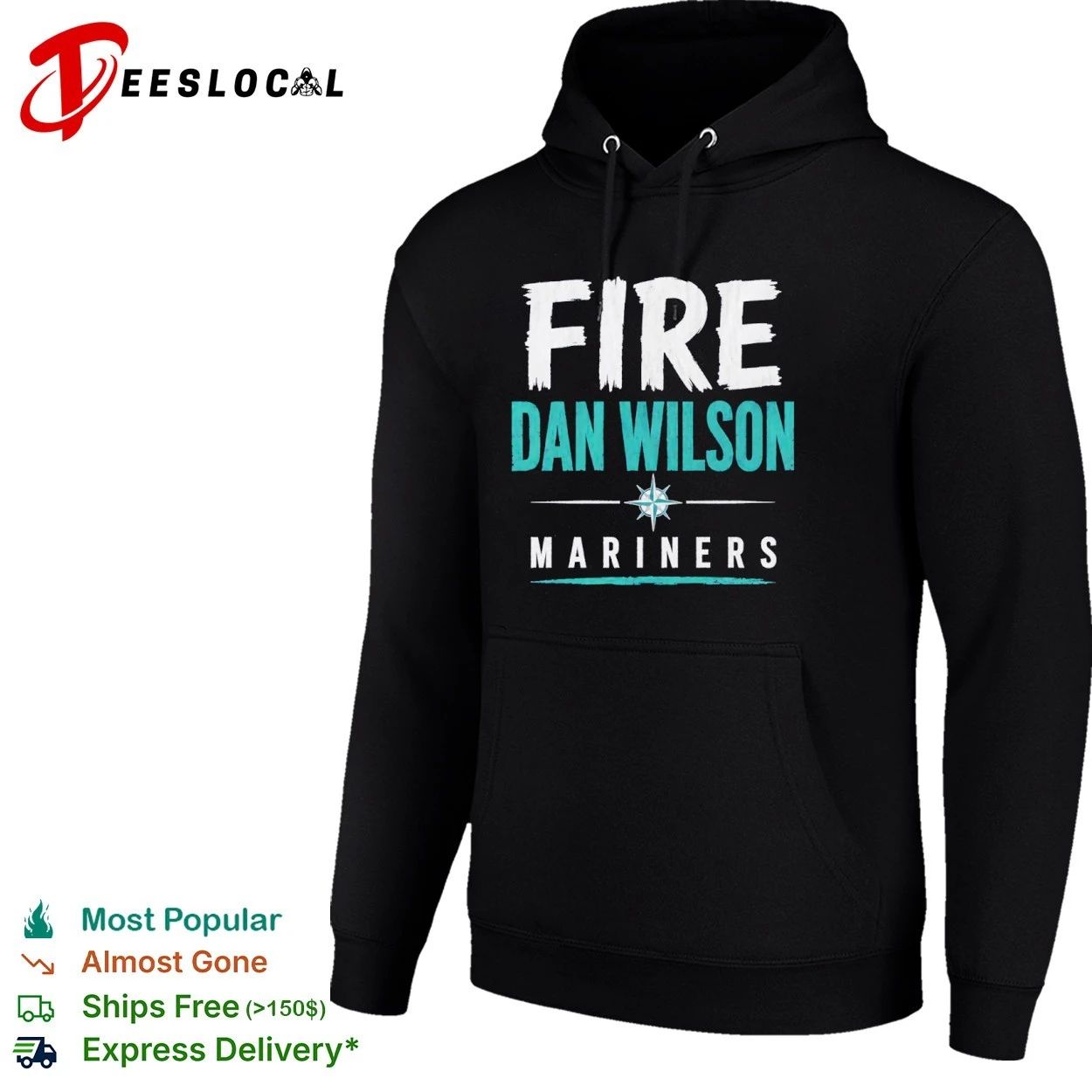 Fire Dan Wilson Seattle Mariners MLB Baseball T-shirt
