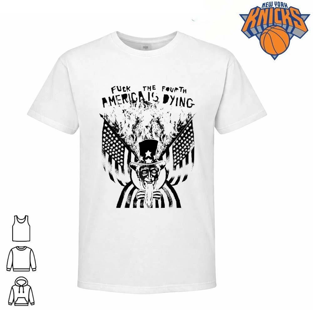 Fuck The Fourth America Is Dying Burning Uncle Sam Punk Grunge Shirt