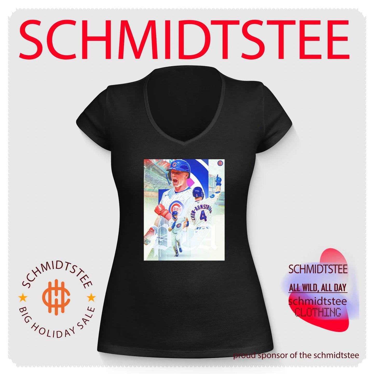 Chicago Cubs Pete Crow Armstrog in multiple action poses shirt