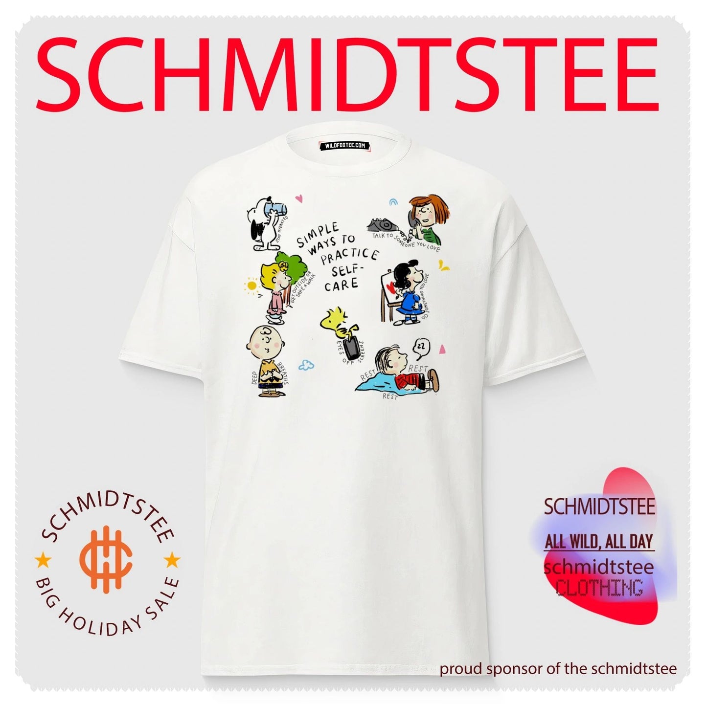 Peanuts Simple Ways to Practice Self-Care shirt