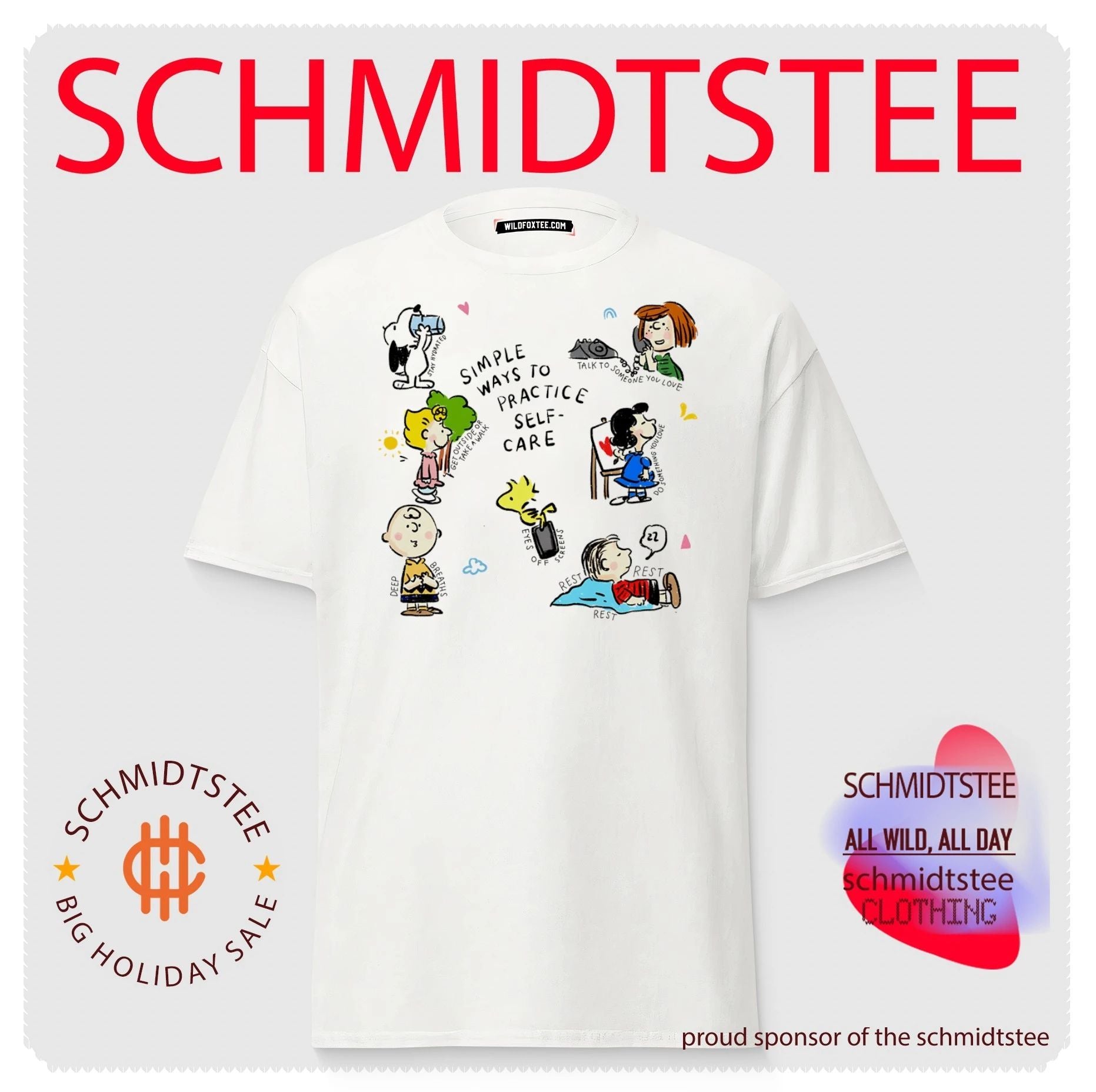 Peanuts Simple Ways to Practice Self-Care shirt