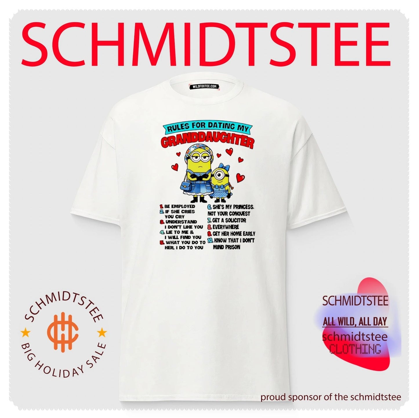 Rules for Dating My Granddaughter Minions Funny Quote shirt