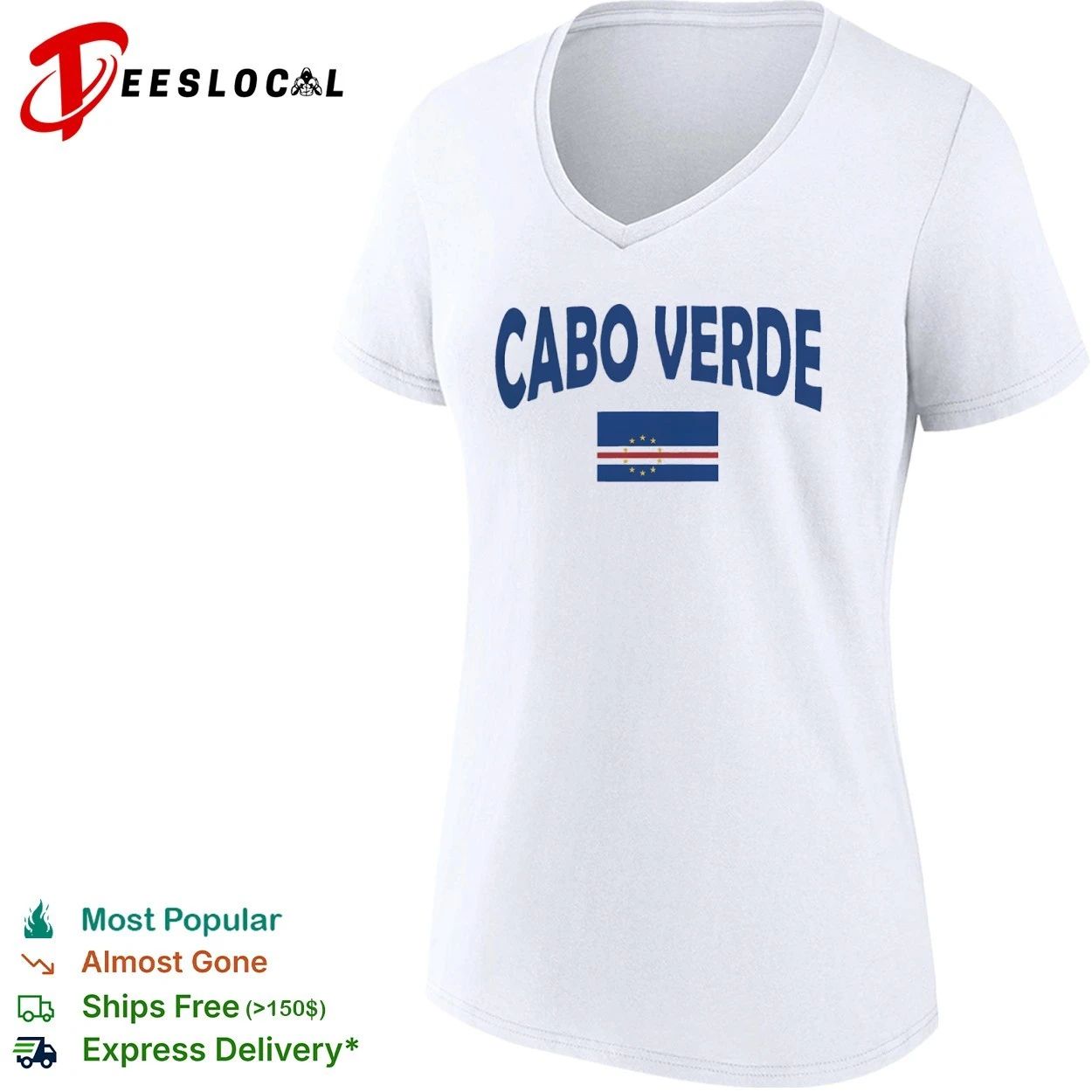 Cabo Verde World Cup Flag Soccer National Team T-shirt