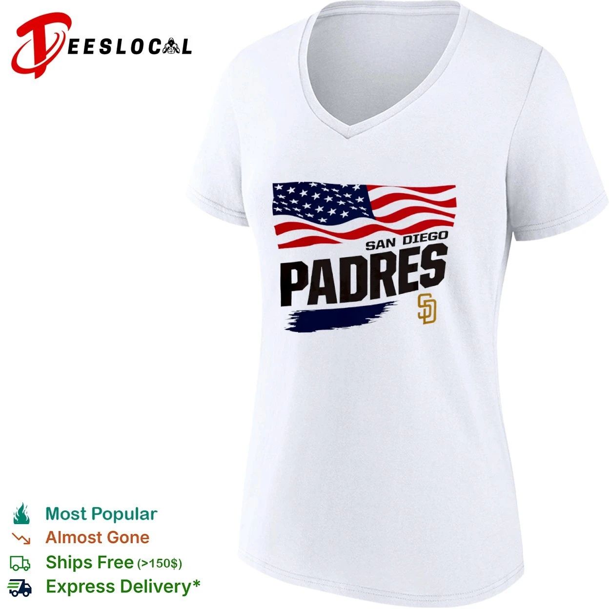 San Diego Padres American Flag Starter T-shirt