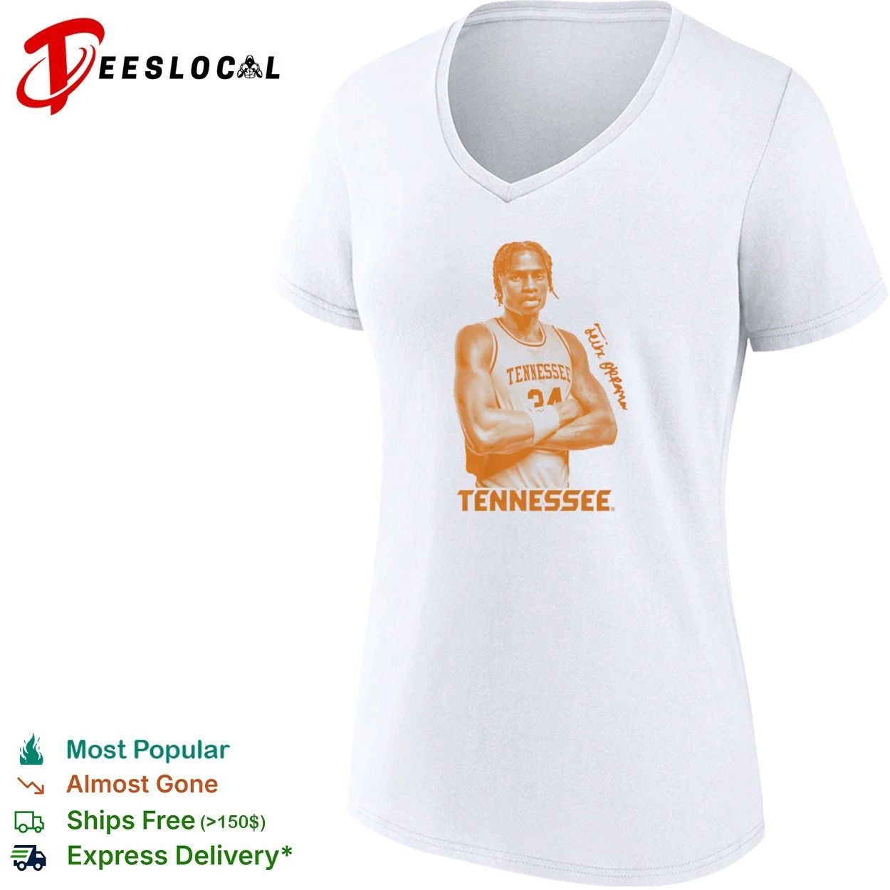 Zakai Zeigler Tennessee Volunteers Basketball T-shirt