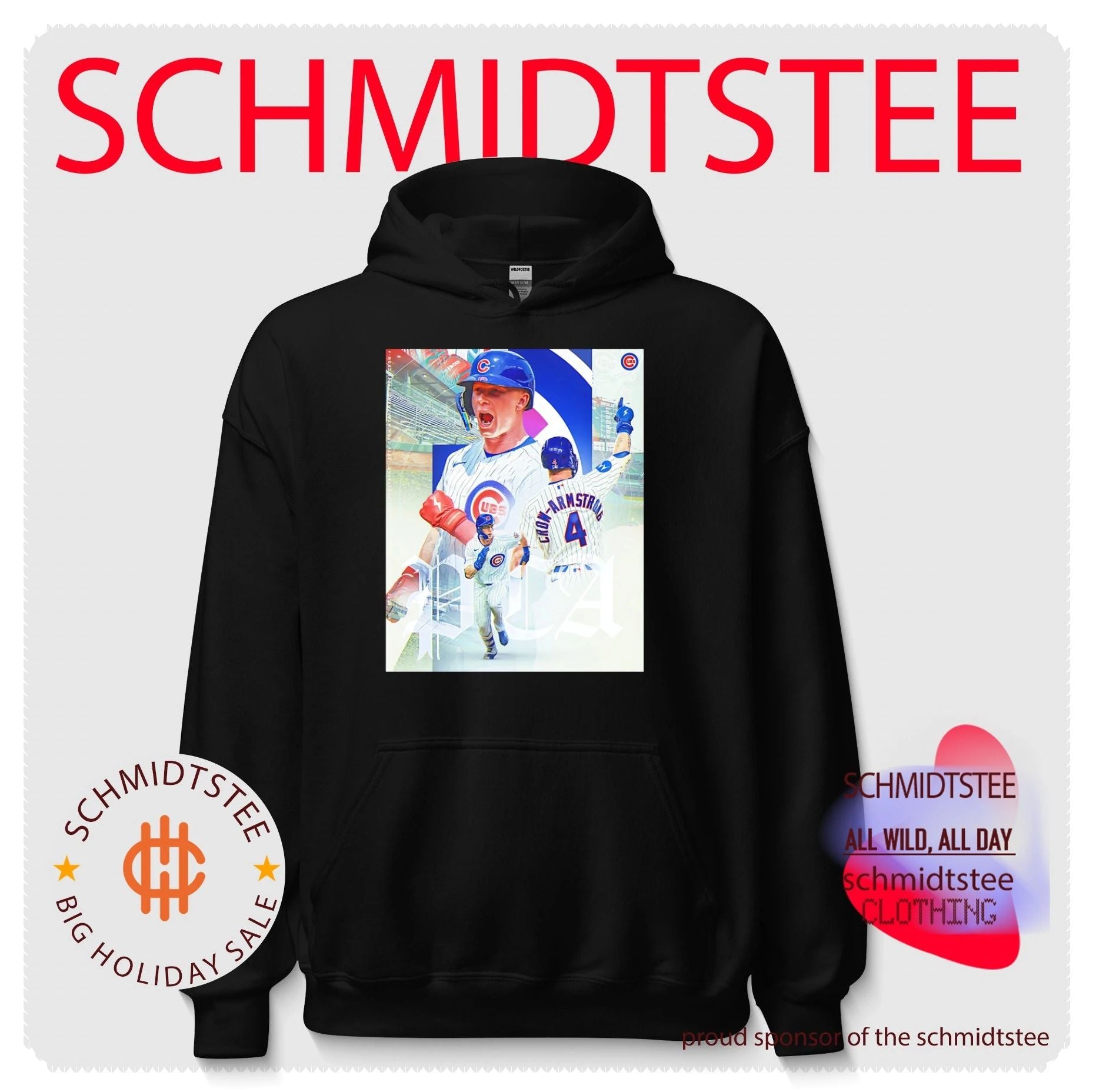 Chicago Cubs Pete Crow Armstrog in multiple action poses shirt