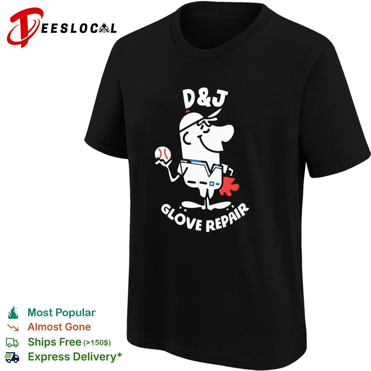 D&J Glove Repair baseball vintage sports T-shirt